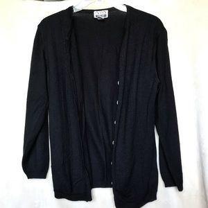 Anna Gray sweater with white buttons